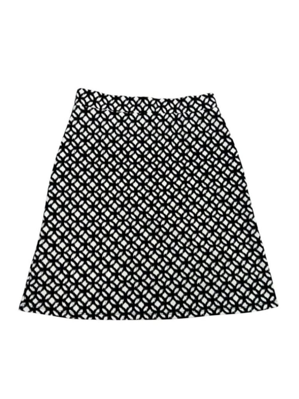 Le Lis Textured Mini Skirt Black White Red Zip Large USA - Picture 3 of 6